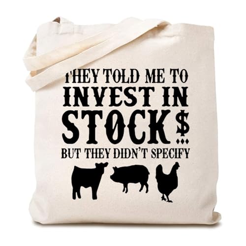 TSIIUO Women Farming Animals Aesthetic Canvas Tote Bag They