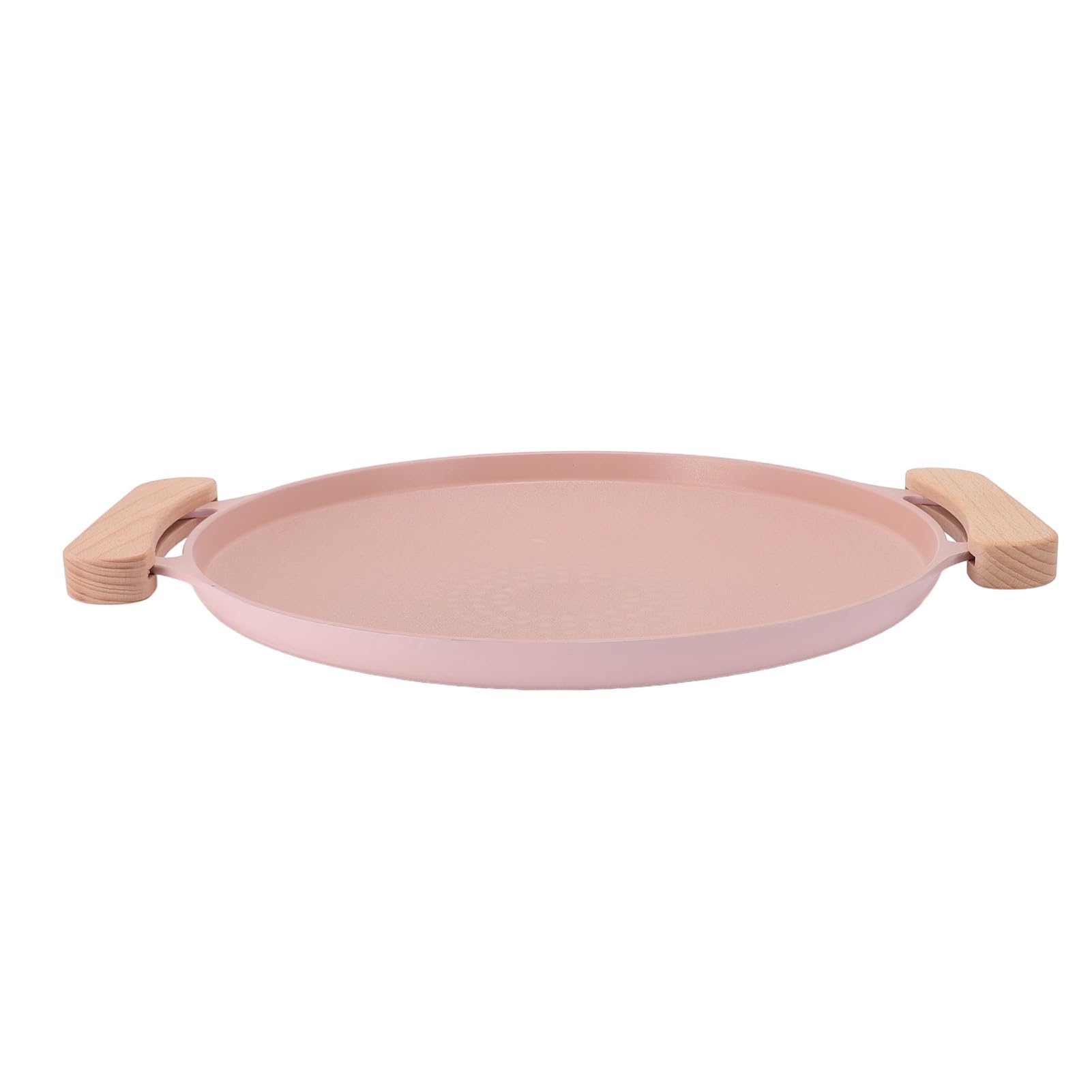 Griglia per barbecue coreana, antiaderente, in alluminio, con rivestimento in pietra Maifan, versatile piastra rotonda per carne e verdure, include 2 manici facili da impugnare