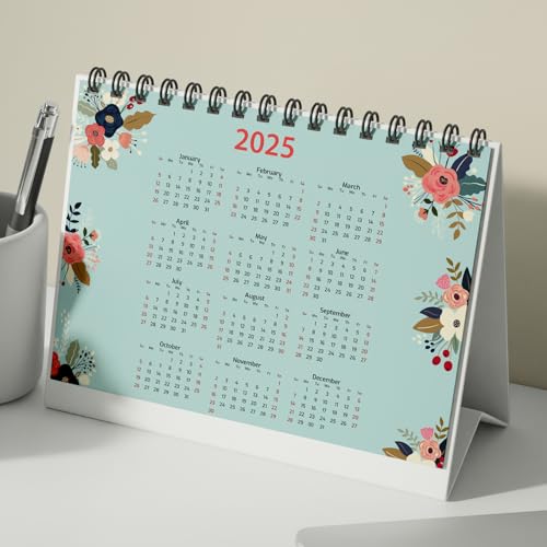 Kaameri Bazaar l 2025-2026 l Floral Desk Calendar l With inspirational quotes -16 Months l Includes notes section l 170 gsm l Planning, Tracking & Scheduling l Black Wiro (Image - 6)