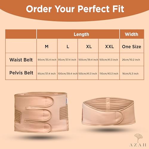 Image of AZAH Postpartum Belt | 2-in-1 Shaping & Support Pregnancy Belts | Post Pregnancy Abdominal Recovery | Waist Trimmer | Tummy Control Shapewear | Slimming Body Shaper After C-Section Normal Delivery
