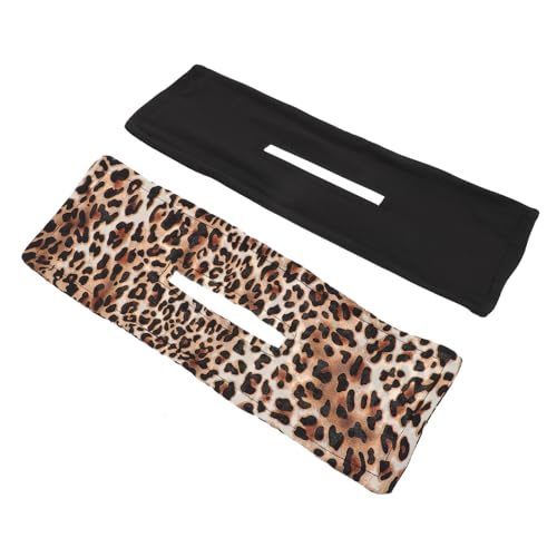 Healeved 2 Unidades Diademas Anudadas De Alambre Para Mujer, Herramienta Para Hacer Moños, Tamaño Compacto, Colores Negro y Estampado De Leopardo, Uso Diario, Deportes y Playa