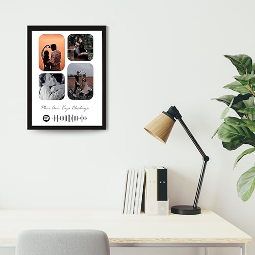 Image of Personalized Photo Frame 8x12 Inch | Custom Collage Photo Frame Gift for Birthday, Anniversary, Couple, Friends | Acrylic Sheet with MDF Back | Wall Decor Memory Frame (D-6)