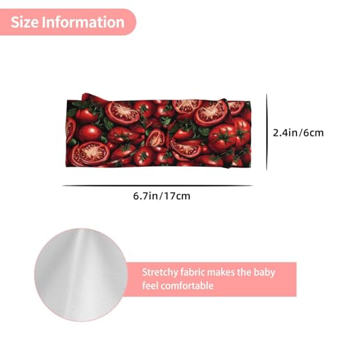 Tomatoes Print Baby Girl Bows Headbands Baby Girls Newborn Headbands Infant Toddlers 0-6 Months3