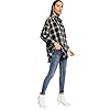 SweatyRocks-Womens-Long-Sleeve-Collar-Long-Button-Down-Plaid-Shirt-Blouse-Tops SweatyRocks Women's Long Sleeve Collar Plaid Long Button Down Shirt Blouse Tops Black Large