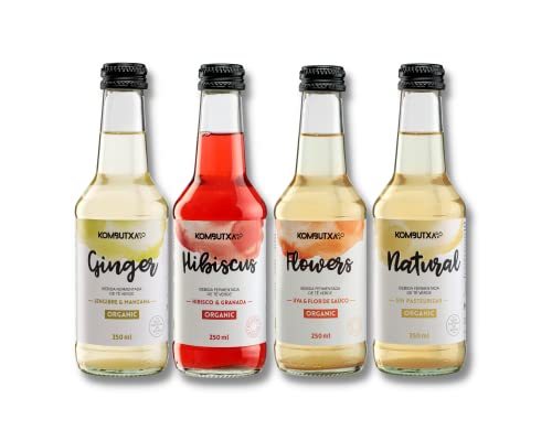 KOMBUTXA TE KOMBUCHA BEBIDA ECOLOGICA - 12x250ml te fermentado bio organic tea bebida energetica sin azucar añadido (Pack mix 12x250 ml)