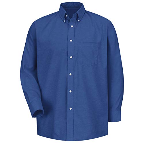 Red Kap Men's Long Solid Oxford Executive Shirt, French Blue, 19.5