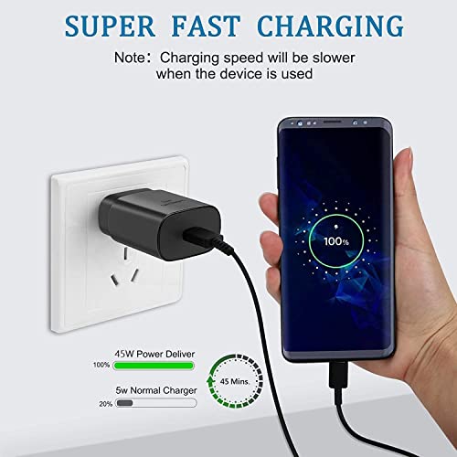 Image of Original 25W Super Fast Charging with Type c to Type c Cable for Samsung Galaxy S21 Ultra 5G |S21+ 5G |S21 5G | M62 |F62 |M21s (+ Cable | Black)