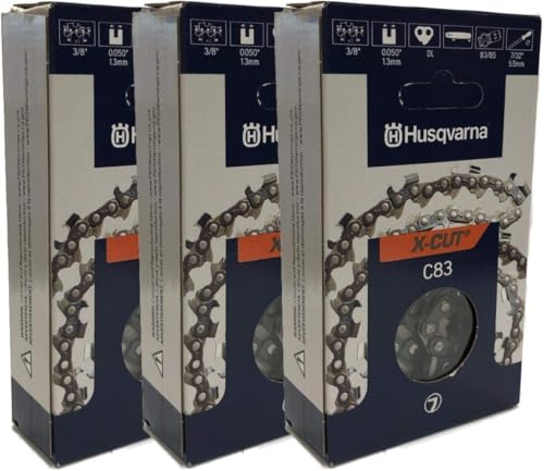 Husqvarna 585550072 20' Chainsaw Chain X-Cut 3/8' .050' 72 DL 3 Pack