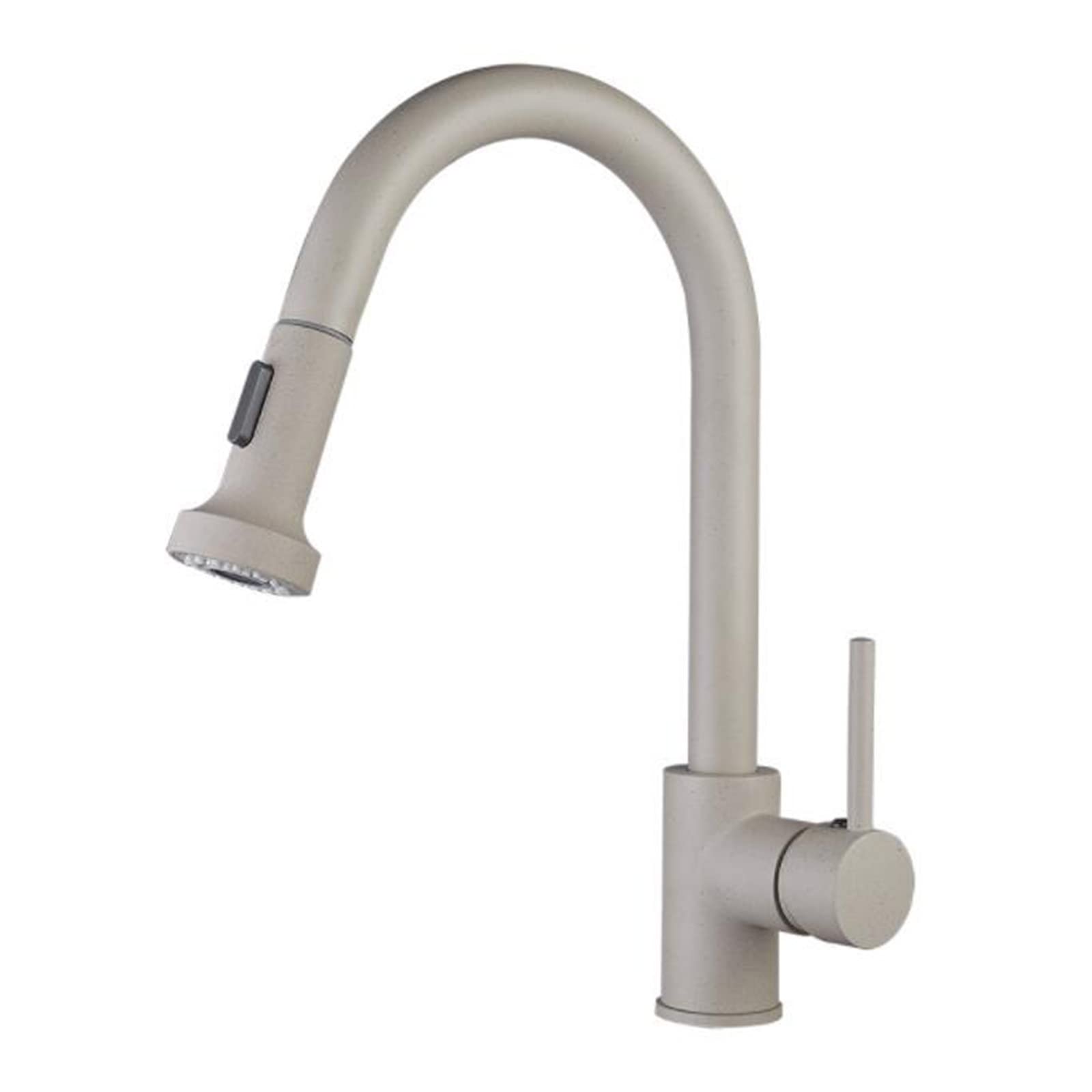 ZYCHSJXA Kitchen Faucet with Pull Out Spray Sink faucets Swivel Brass Hot and Cold Single Hole Multifunction Mixer Faucet-Gold (Color : Oatmeal)