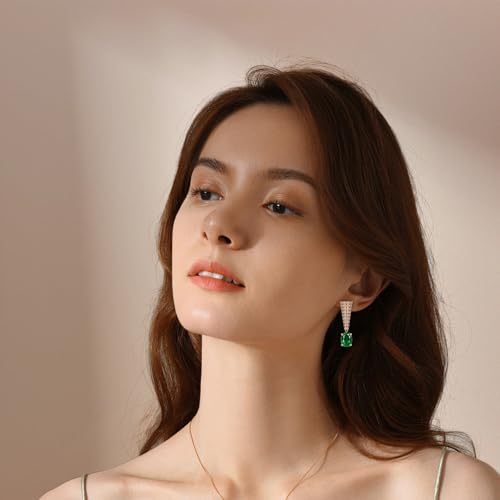 Austrian-Crystal-dangle-Earrings-for-Women-Purple-Blue-Emerald-Green-Square-Cubic-Zirconia14K-Gold-Plated-Earrings-for-Mom-Wife