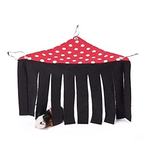 Leerking hangmat tent kleine dieren kooi accessoires hoekbank kwasten gordijn schuilplaats voor cavia’s chinchilla egel…