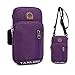 Produktbild Sporttasche / Armtasche für Handy, Schultertasche, Holster, Handy-Halterung für iPhone 11 Pro Max XR X 8, Motorola Moto G7 G6 E5, Galaxy Note9 S10 S9+ A10e, Google Pixel 3a, 3, 4 XL, 4 (lila)
