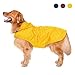 Zellar Impermeable para Perros con Capucha y Collar Agujero y Tiras reflectoras seguras, Ultra-Light Transpirable Impermeable 100% Chaqueta para Lluvia medianos Perro de Raza Grande