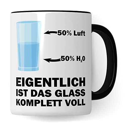 Chemiker Tasse Geschenkidee Kaffeetasse Humor Witz Geschenk für Optimisten Chemielehrer Chemielehrerin Kaffeebecher Chemie Becher (Weiß & Schwarz)