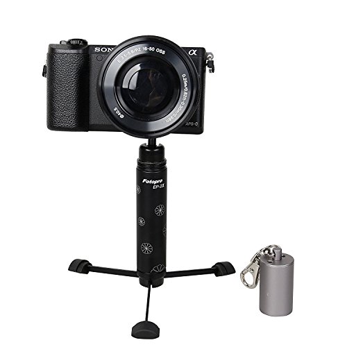 Image of Fotopro Mini Pocket Tripod with Mount for iPhone 6 Selfie Stick with Phone Holder Clip for Phone 5 5s 6s and Samsung Galaxy Phones and 1 /4 inch Screw Table Tripod