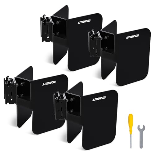 Image of Motorcycle E-Track Wheel Chock, Mount Motorcycle, Bike and Dirt Bike in Enclosed Trailers, Trucks, and Warehouse with E-Track, Fit Tires up to 6 inch Wide, E Track Accessories, 4 Pack (Black)