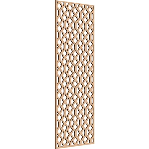 Image of Resort Decorative Pierced Fretwork Wood Wall Panels, 23 3 /8 inchW x 59 3 /8 inchH x 3 /8 inchT, Hickory