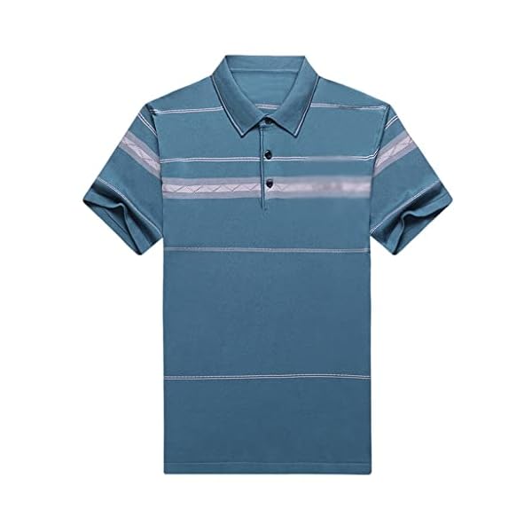 JSEIAJB Business Men's Youth Shirt Clothing Casual Striped Printed Shirt Short Sleeve