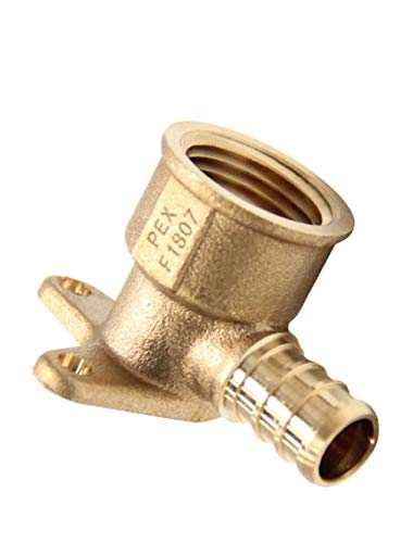 EFIELD (Pack of 20) PEX 1/2 INCH x 1/2 INCH FEMALE NPT DROP-EAR ELBOW,LEAD FREE BRASS - FOR TRANSITION FROM PEX TO THREADED PIPE- 20 PIECES