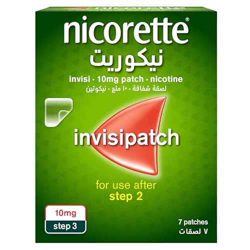 Nicorette Invisipatch 10mg Nicotine Replacement Therapy Patches for Smoking Cessation 7 Patches to Relieve Withdrawal Symptoms and Reduce Cravings