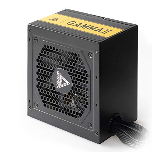 Image of Montech Gamma II Series 750 Watt 80+ Gold Certified Power Supply, LLC+DC to DC Technology, Full Japanese Capacitors, 120mm Silent Fan, Flat Cables