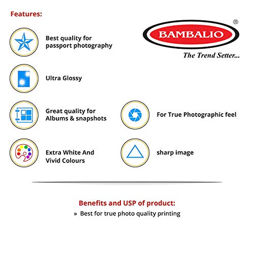 Image of Bambalio BPG 180-50 (Classic) Glossy Photo Paper, 180 gsm, 50 Sheets A4 Size