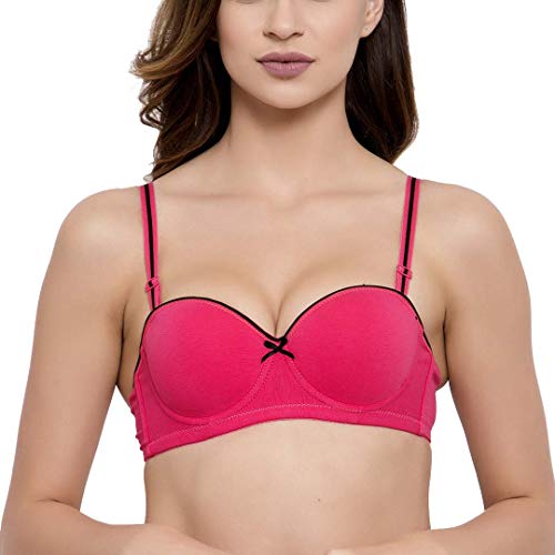 Image of Brachy Women's T-Shirt Demi Cup Padded Underwired Push up Bra BCA DUPPERPIP1