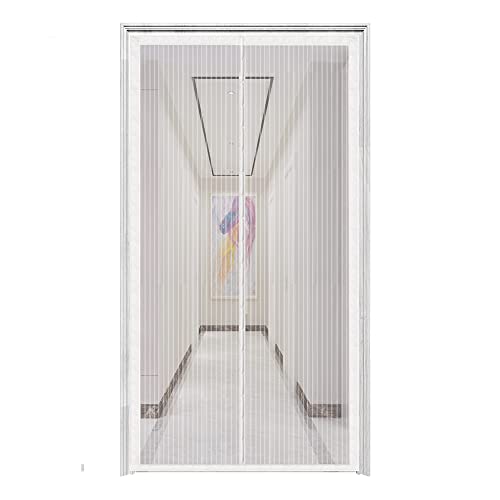 Innotree Upgraded Magnetic Screen Door With 36 Magnets Heavy Duty Mesh Curtain, Fits Doors Up To 38"X82", Hands Free Dogs Cats Pet Friendly Door Screen, White #TOP7