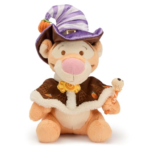 Disney Store Official, Winnie The Pooh, Tigger, Peluche Halloween con Disfraz terrorífico, Capa y Sombrero, 25 cm, para recién Nacidos, para Todas Las Edades
