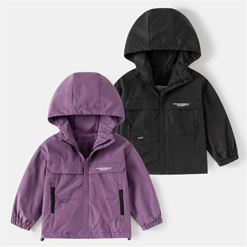 Boys Girls Wind Jacket Waterproof Windbreaker Casual Lightweight Hooded Kids Zip Up Long Sleeve Hoodie Coat2
