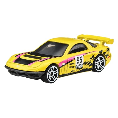 Hot Wheels Coche Mini '95 Mazda RX-7 Drifting Amarillo miniatura 2