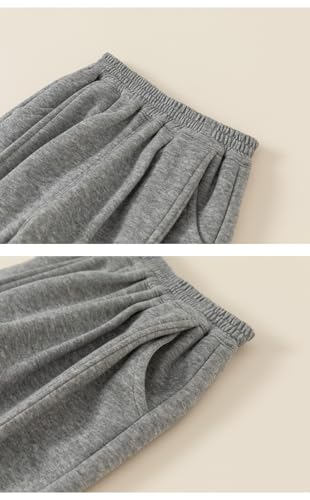 Toddler Boys Girls Cotton Casual Solid Pockets Pants Athletic Fall Winter Plus Velvet Padded Leisure Jogger Sweatpants4