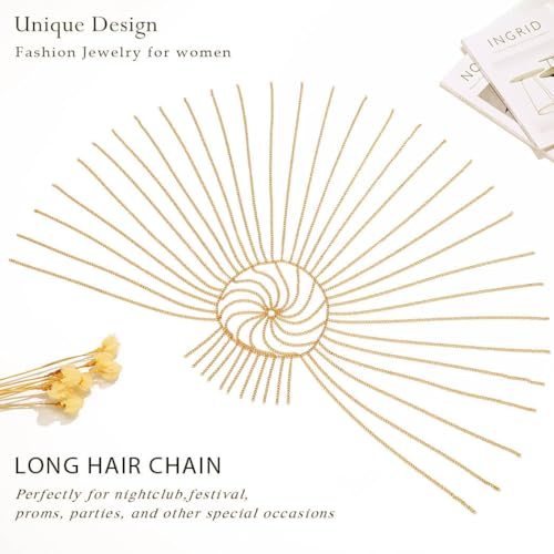 Sixexey Egyptian Head Chain Gold Headpieces Long Tassel Hair Jewelry Festival Halloween Egyptian Costume Cosplay Hair Accessory for Women, 1 Count (Pack of 1), Alloy