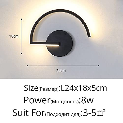 Applique murale LED 8W éclairage de chevet pour chambre à coucher - 4