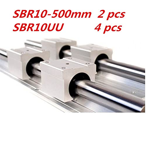 Guide linéaire SBR10 500 mm avec 4 roulements SBR10UU pour machine CNC - 3