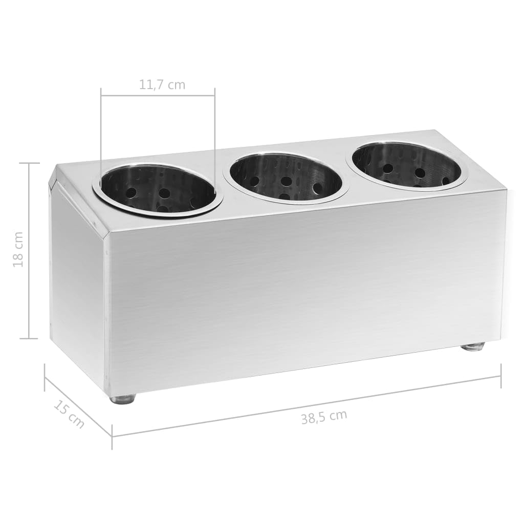 Generisch Besteckbehälter 3 Fächer Rechteckig Edelstahl,Heim & Garten,Küche & Esszimmer,Küchenhelfer & -utensilien,Küchenorganizer,Besteckkästen-51226