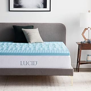LUCID 2 Inch 5 Zone Gel Memory Foam Mattress Topper - Full