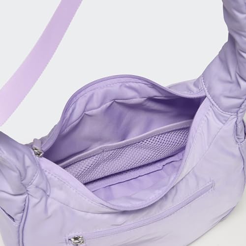 Image of Pander 4L Soft Nylon Crescent Shoulder Bag for Women, Medium Underarm Hobo Purse with Adjustable Strap, Water-Repellent
