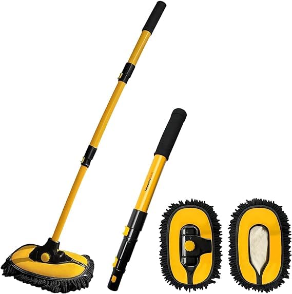Upgrade Car Wash Brush Mop with Long Handle,Microfiber Mitt Car Cleaning Supplies Kit Car Wash Kit Tools Accessories || Pack of 1