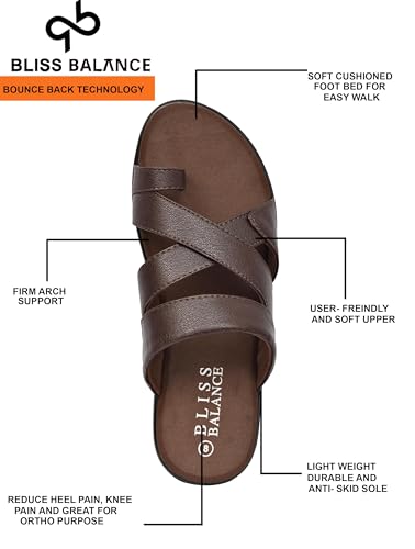 Image of Super Extra Soft Diabetic & Orthopedic Slippers /Doctor Chappal for Heel Pain Cushioned Lightweight Comfortable Stylish Flip-Flops Everyday Wear DailyUse For Men'sBB1017