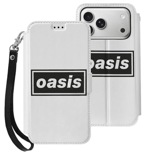 iPhone17Pro用ケース 手帳型 オアシス OASIS バンド スマホケース ストラップ付き 財布型 アイフォン17Pro用ケース おしゃれ 軽量 背面 携帯カバー カード収納 スタンド機能 PUレザー 耐衝撃