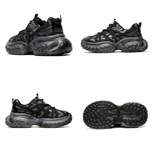 Women's Fashion Leather Mid Top Lace Up Chunky Platform Sneakers Casual Retro Non Slip Round Toe Driving Walking Jogging Tennis Driving Daily Shoes2