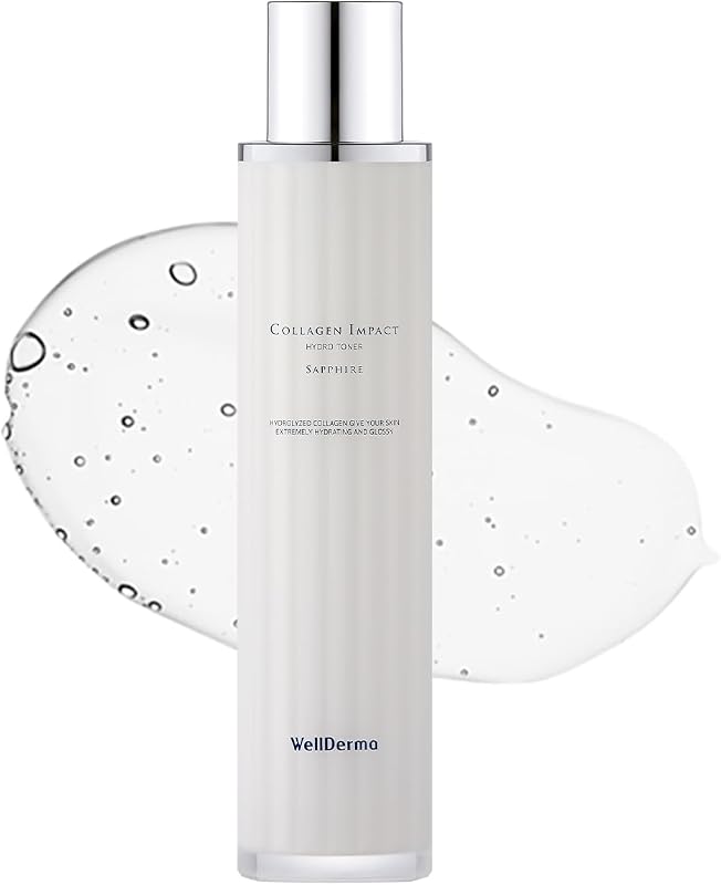 Tônico facial WELLDERMA Sapphire Collagen Impact Hydro com niacinamida e colágeno hidrolisado, 100 mL