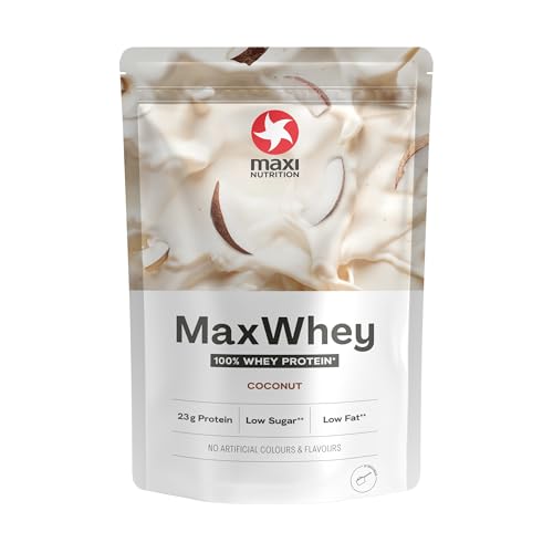 MaxiNutrition 100{b1d9a62aa5394632176a2b181e6b2a9a63553dc7be6ba40228bec890280df9f9} Whey Premium-Proteinpulver Kokosnuss 420g, ohne künstliche Aromen, Eiweißpulver aus 100{b1d9a62aa5394632176a2b181e6b2a9a63553dc7be6ba40228bec890280df9f9} Molke, ergibt 14 Protein-Shakes à 23g Eiweiß, low carb, inkl. Vitamin B6 MaxiNutrition 100{b1d9a62aa5394632176a2b181e6b2a9a63553dc7be6ba40228bec890280df9f9} Whey Premium-Proteinpulver Kokosnuss 420g, ohne künstliche Aromen, Eiweißpulver aus 100{b1d9a62aa5394632176a2b181e6b2a9a63553dc7be6ba40228bec890280df9f9} Molke, ergibt 14 Protein-Shakes à 23g Eiweiß, low carb, inkl. Vitamin B6