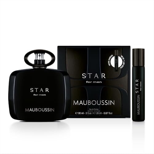Mauboussin - Star For Men 90ml + 20ml (Travel Spray) - Eau de Parfum Homme - Senteur Boisée & Ambrée