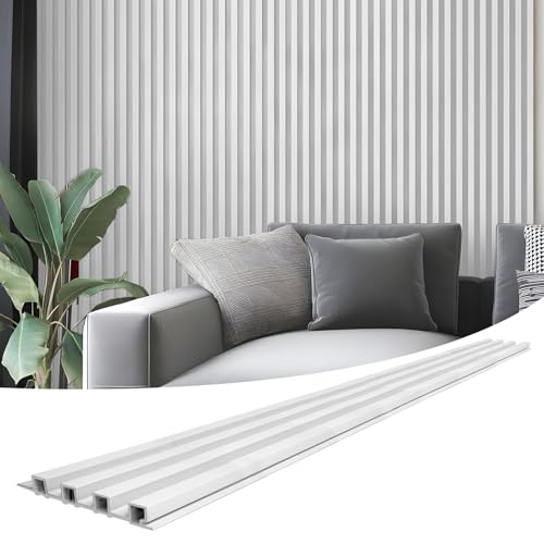 Art3d 8-Pack 96 x 6in. WPC Acoustic Slat Wall Panel