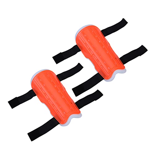 HANABASS 1 Pair Soccer Shin Guards Lightweight Breathable Shin Pads for Boys Protective Gear for Youth Soccer Comfortable Material for Training Games Orange