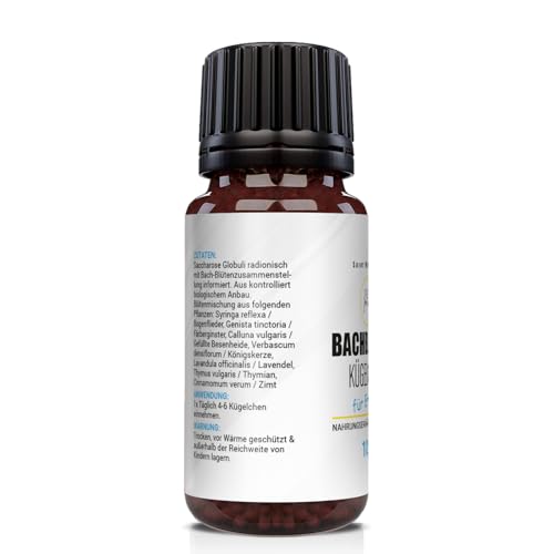Saint Nutriton® Bachblüten Kügelchen für Erwachsene - Entspannung, Stressabbau, besser schlafen und mehr innere Ruhe – Natürliche Unterstützung für emotionales Gleichgewicht – 10g