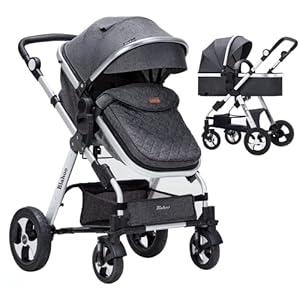Blahoo Baby Stroller for Newborn, 2 in1 High Landscape Stroller, Foldable Aluminum Alloy Pushchair with Adjustable…