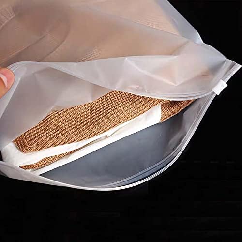 Miniatura 2 de BlingKingdom 10 bolsas de ropa de plástico esmerilado con cierre de cremallera, bolsas de almacenamiento con sello de viaje, con cierre deslizante